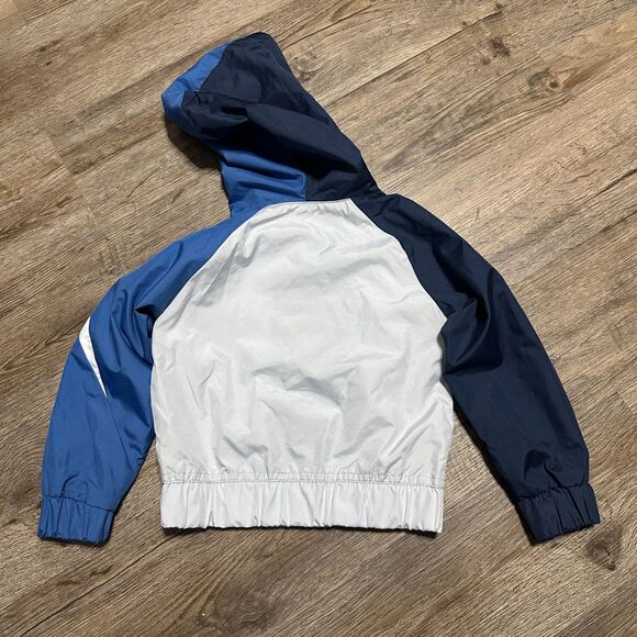 Nike Windrunner Boys 2T Jacket Windbreaker Hood Blue White Full Zip - Picture 4 of 4